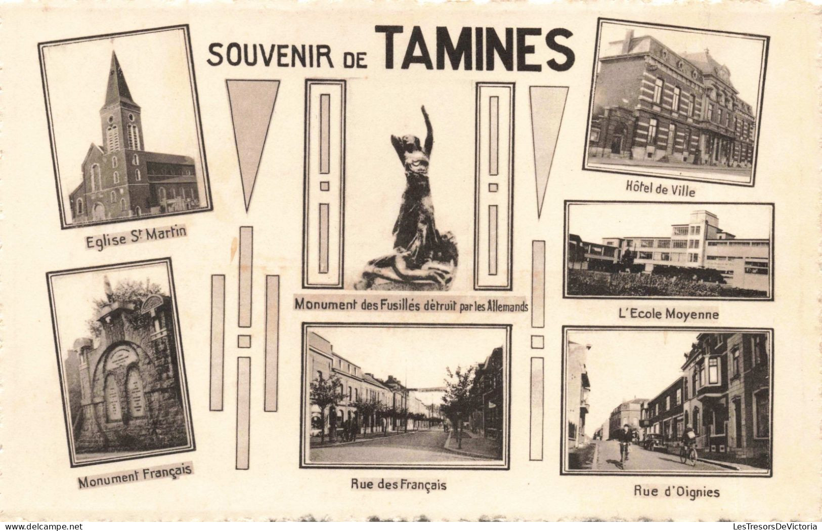 BELGIQUE - Tamines - Souvenir De Tamines - Différents Lieux De Tamines - Carte Postale Ancienne - Sambreville