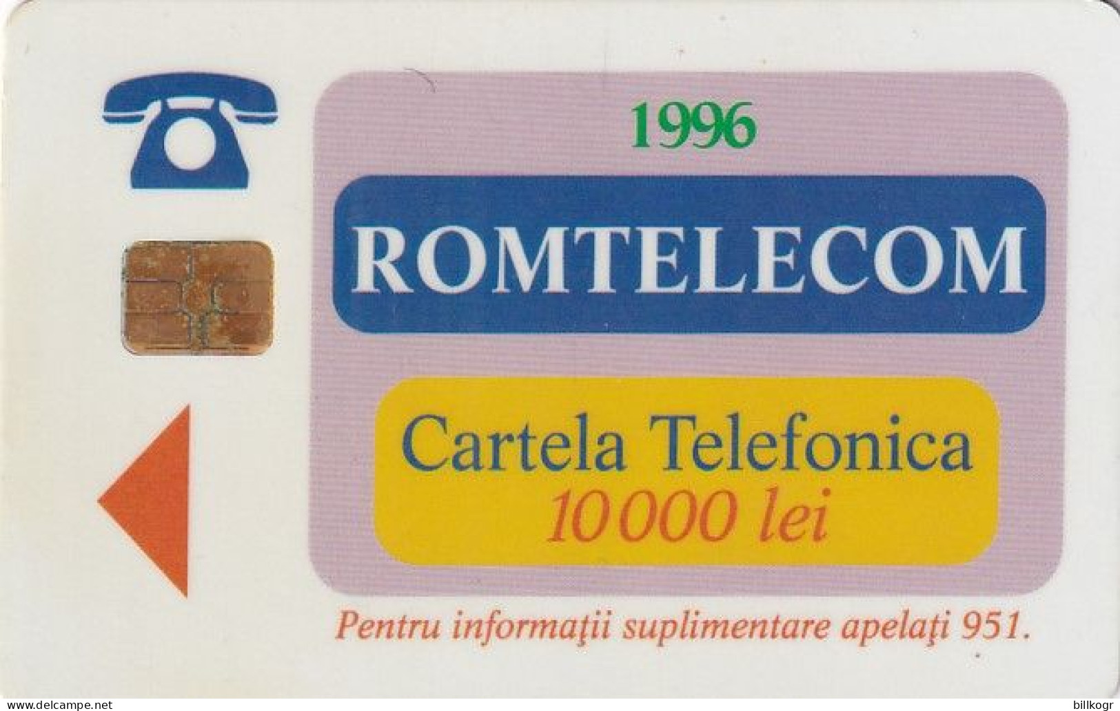 ROMANIA - Bucarest 2, Rom Telecom 10000 Lei, Used - Romania