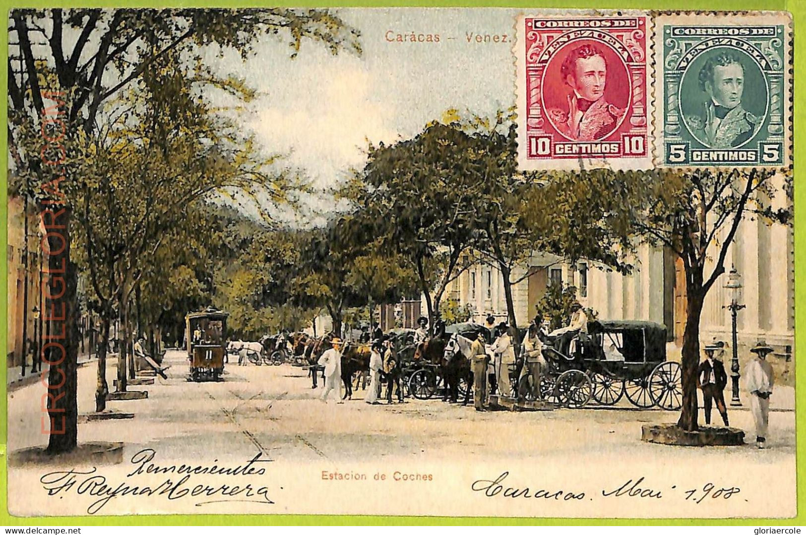 Af2967 - VENEZUELA - VINTAGE POSTCARD - Caracas - 1908 - Venezuela