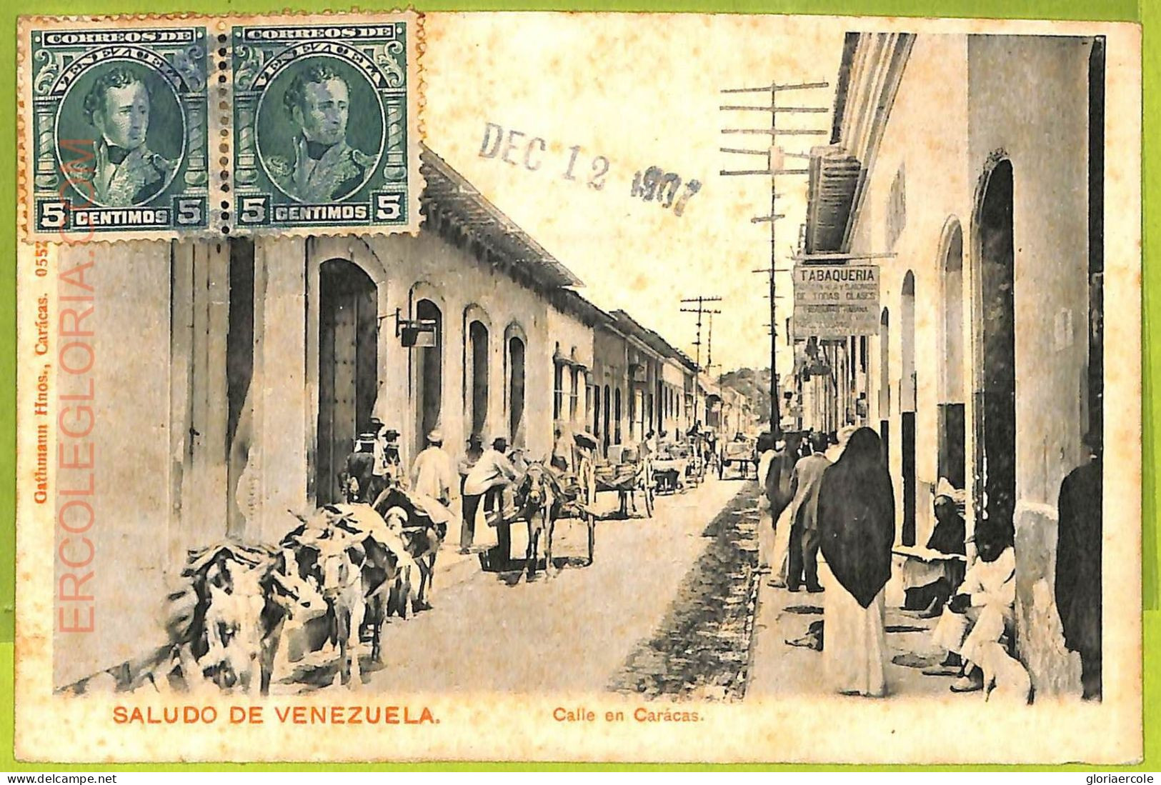 Af2965 - VENEZUELA - VINTAGE POSTCARD - Caracas - 1907 - Venezuela