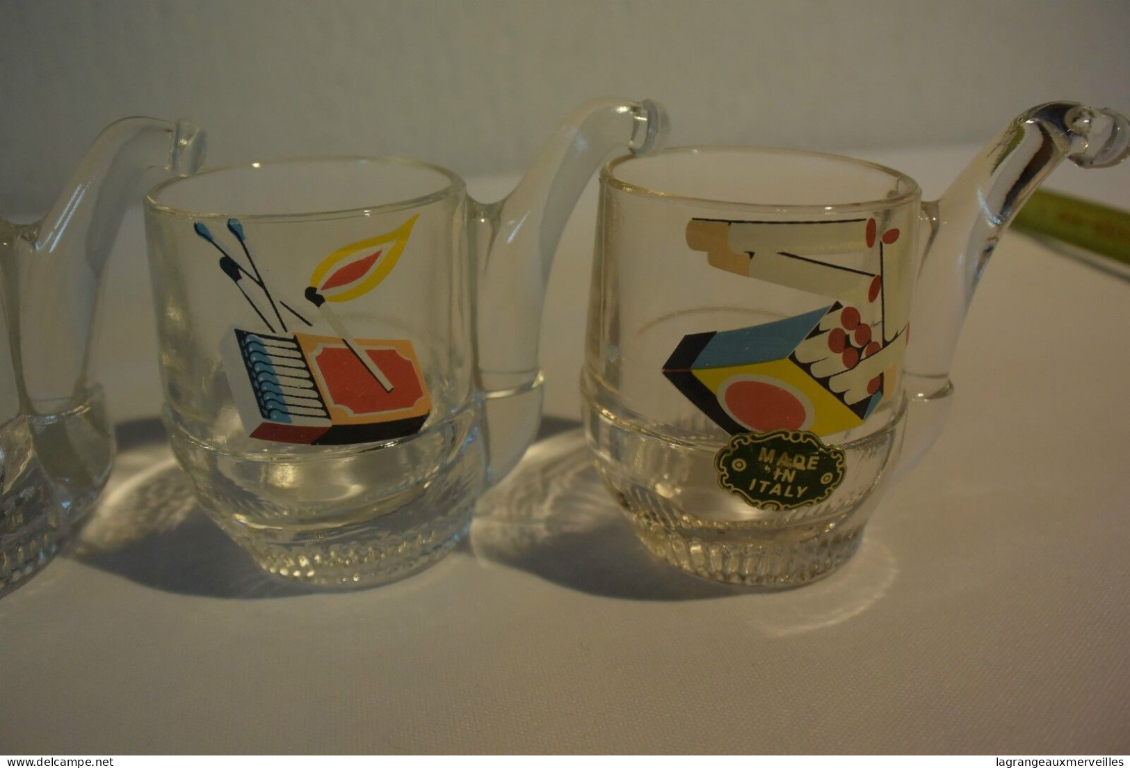 C7 Ensemble De 6 Verres à Gouttes Originaux Made In Italy - Bicchieri