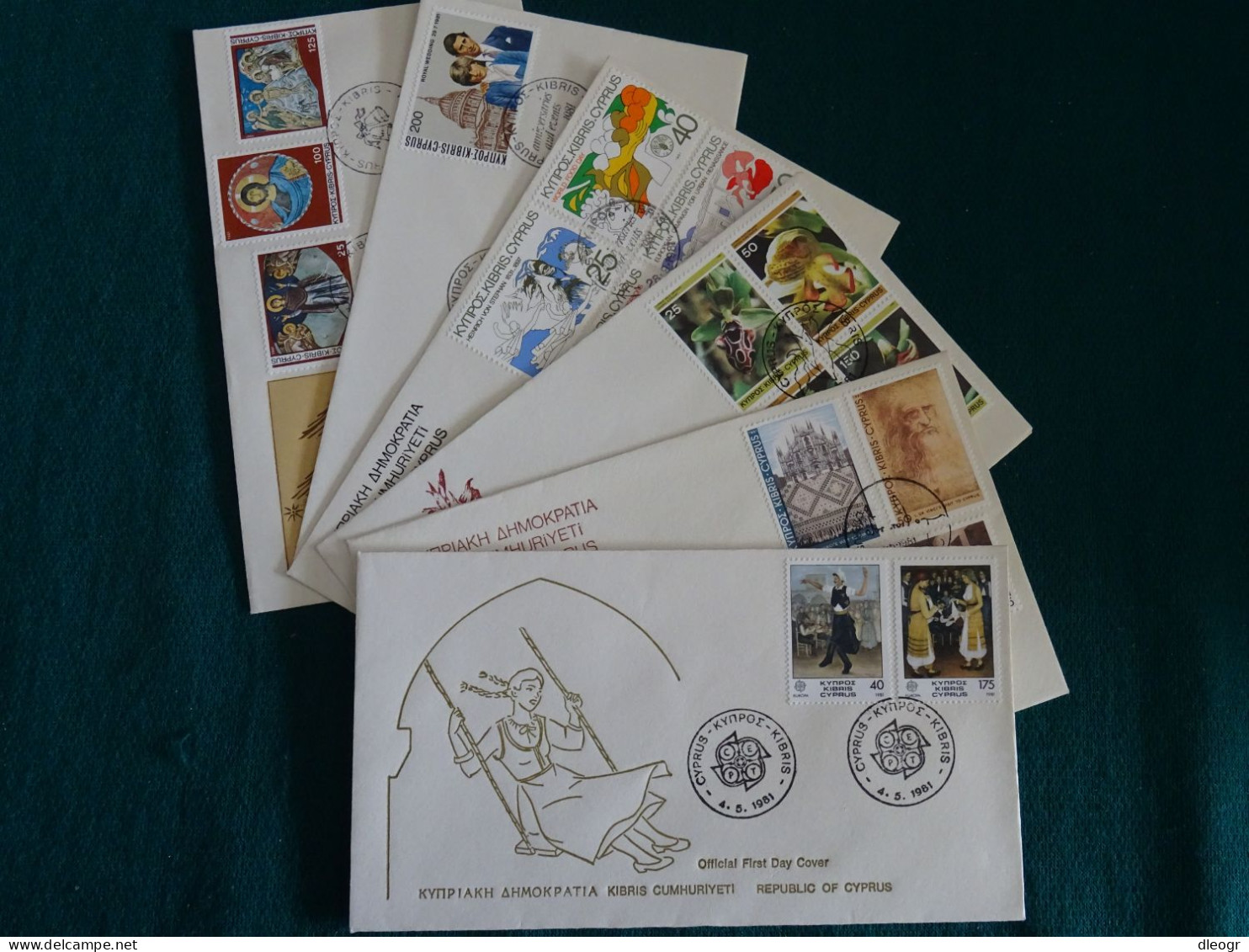 Cyprus 1981 Official Year Set FDC VF - Covers & Documents