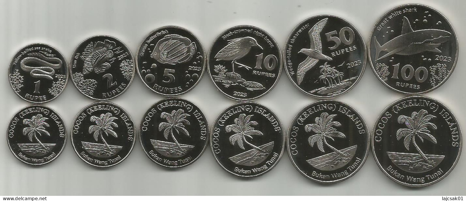 Cocos (Keeling ) Islands 2023. Complete Coin Set UNC - Otros – Oceanía