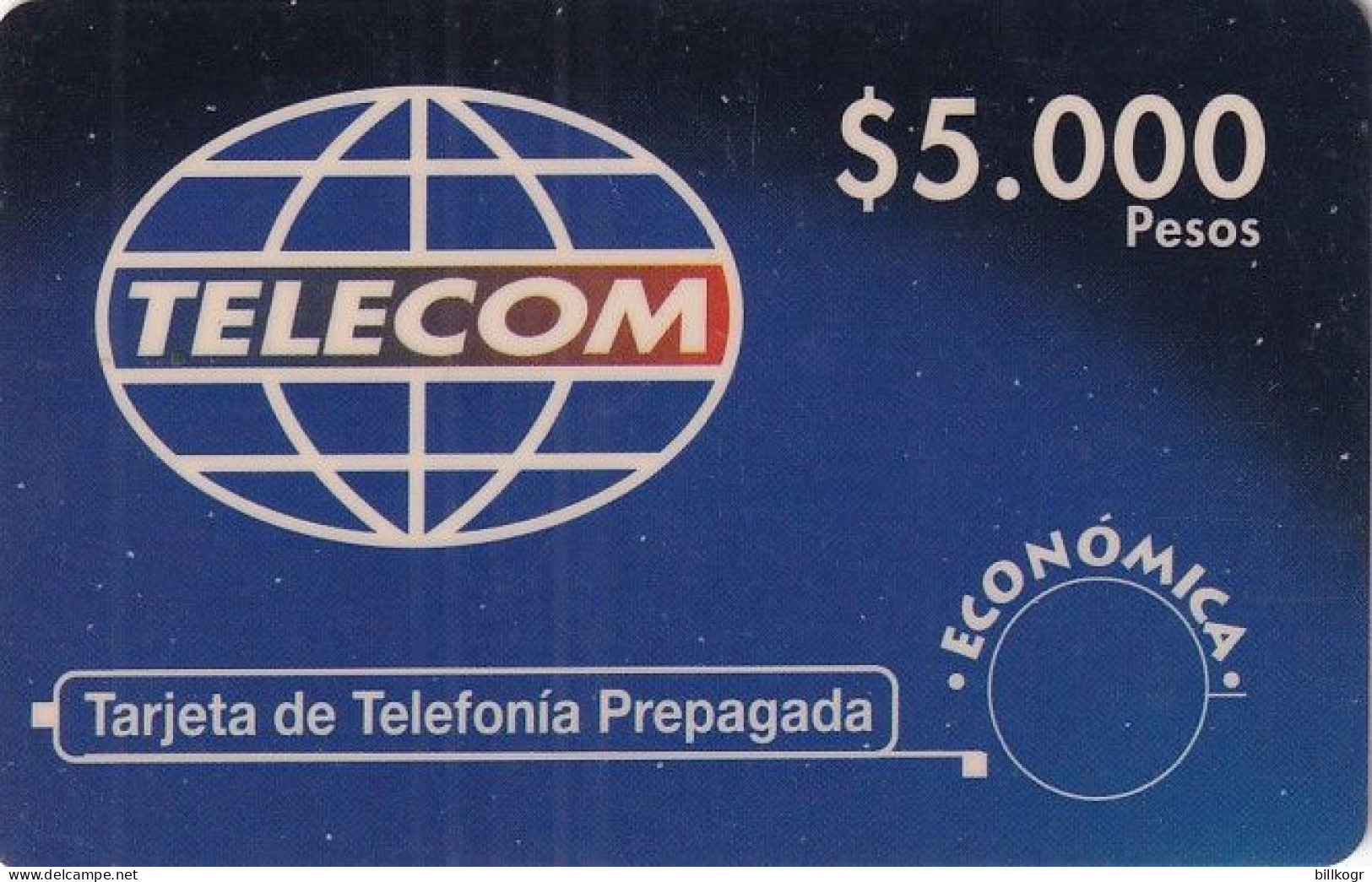 COLOMBIA - Telecom Prepaid Card $5000(plastic), Used - Colombie