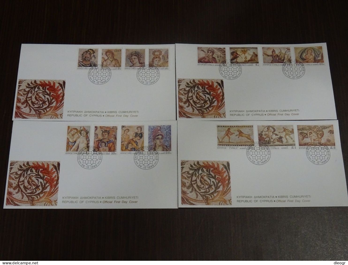 Cyprus 1989 Official Year Set FDC VF - Lettres & Documents