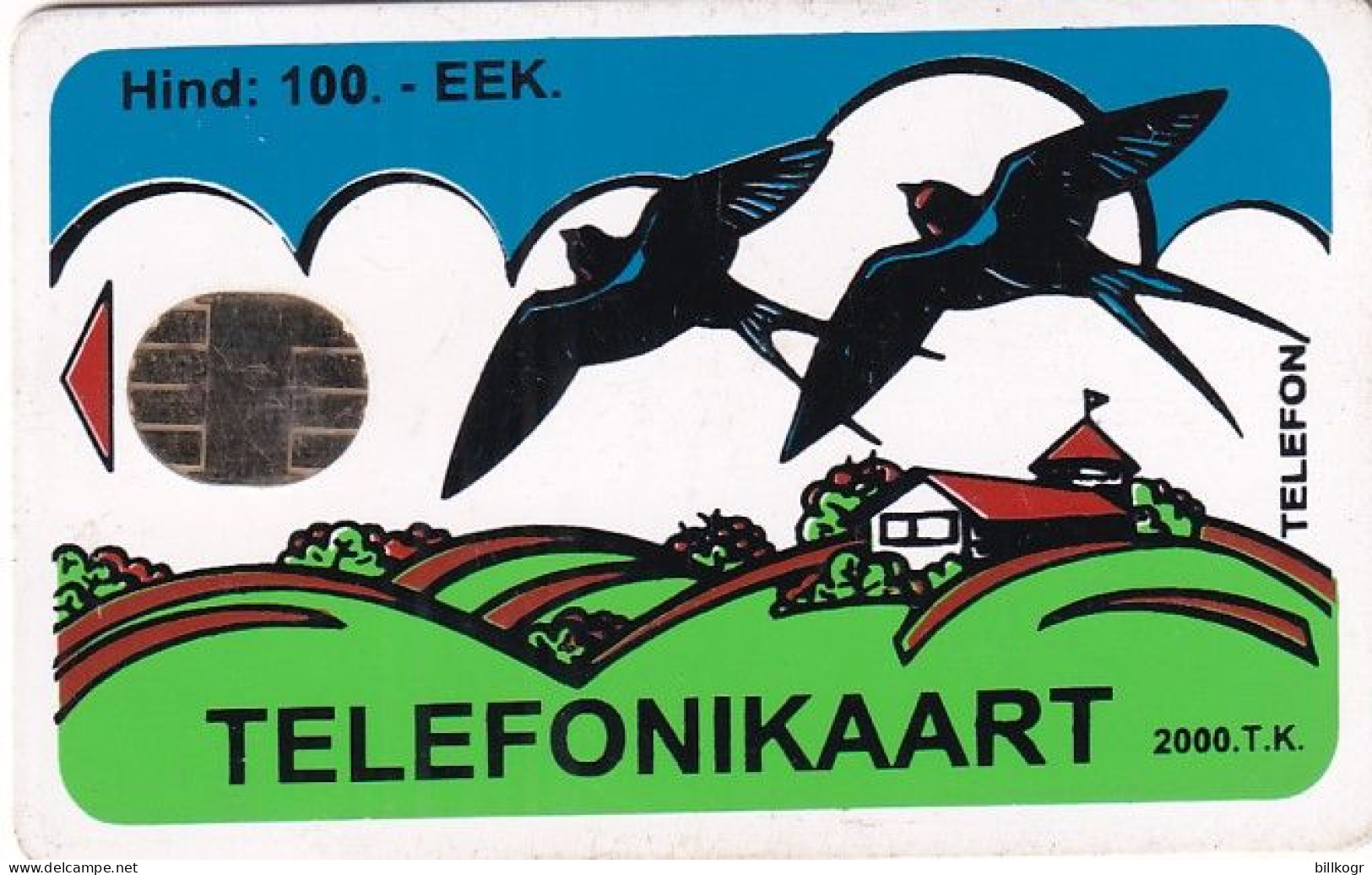 ESTONIA - Swallows, Seva-R Telecard 100 EEK, CN : 683311, Tirage %1000, 12/95, Mint - Estonia