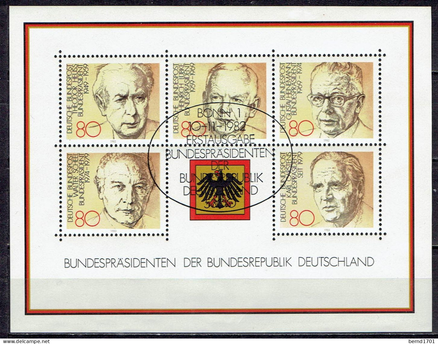 Germany - Mi-Nr Block 18 Ersttagsstempel / First Day Postmark (A1374) - 1981-1990