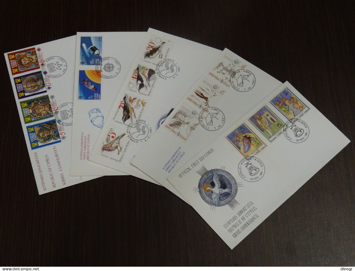 Cyprus 1991 Official Year Set FDC VF - Cartas