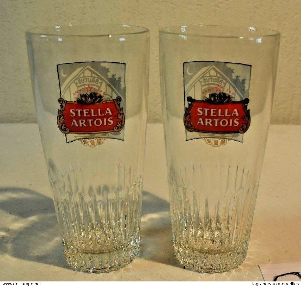 C9 2 Verres Jupiler BRUTUS Chope Bistrot - Verres