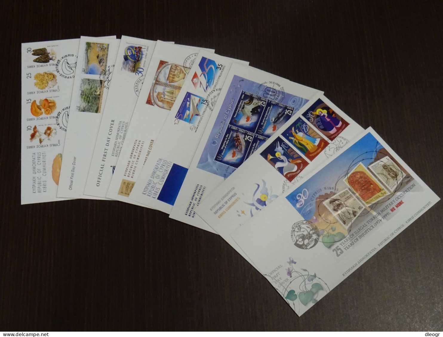 Cyprus 1999 Official Year Set FDC VF - Lettres & Documents