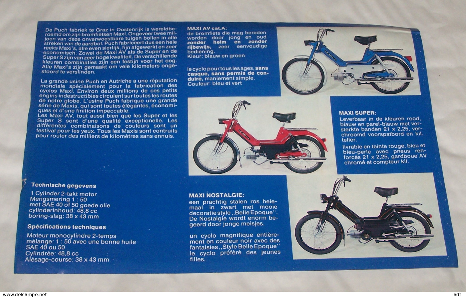 PUB PUBLICITE PUCH MAXI SUPER " S ", CYCLOMOTEUR, CYCLO MOTEUR - Motos