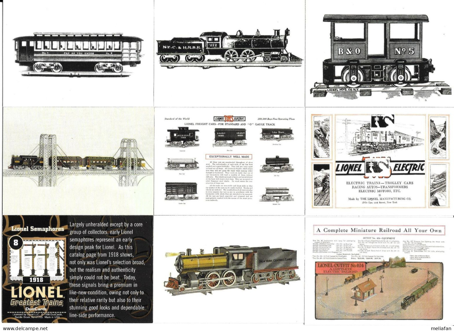 BD56 - SERIE COMPLETE 72 CARTES DUO CARDS  - LIONEL GREATEST TRAINS - Andere & Zonder Classificatie