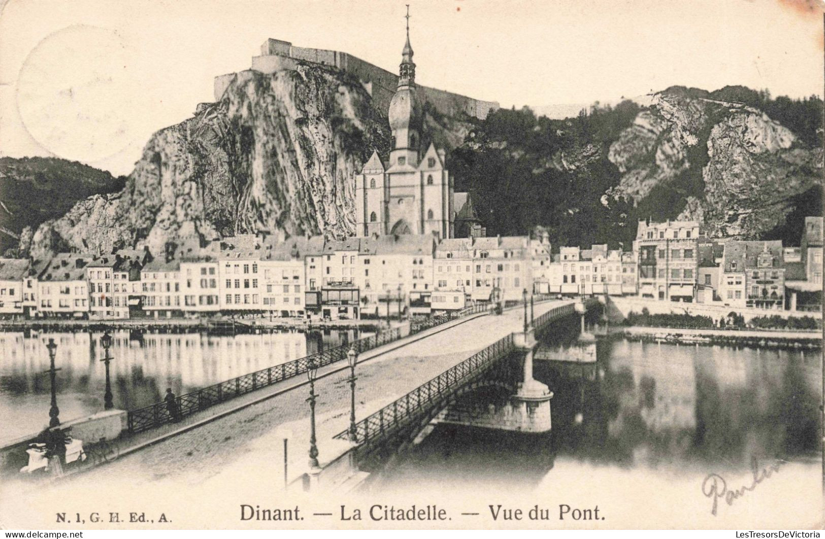 BELGIQUE - Dinant - La Citadelle - Vue Du Pont - Carte Postale Ancienne - Dinant