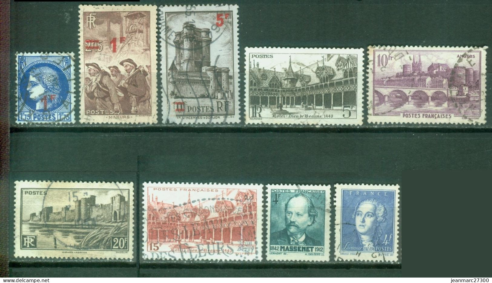 YT N° 486 489 499 500 501 539 545 581 Oblitérés - Used Stamps