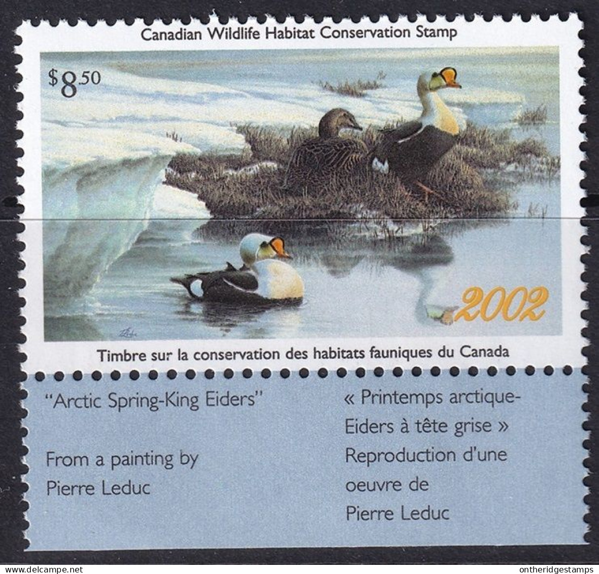 Canada 2002 FWH18  Wildlife Conservation MNH** - Revenues