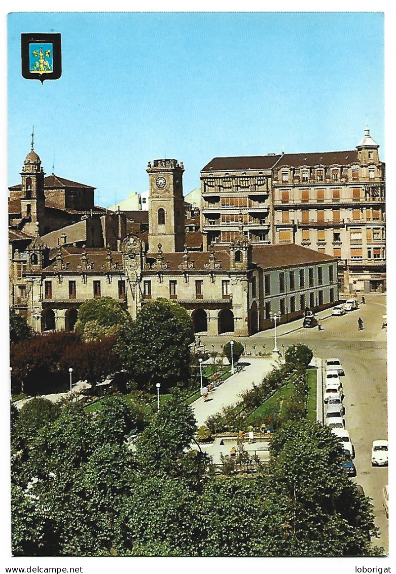 PLAZA DE ESPAÑA Y AYUNTAMIENTO / SPAIN'S SQUARE AND TOWN-HALL.-  LUGO.- ( ESPAÑA) - Lugo