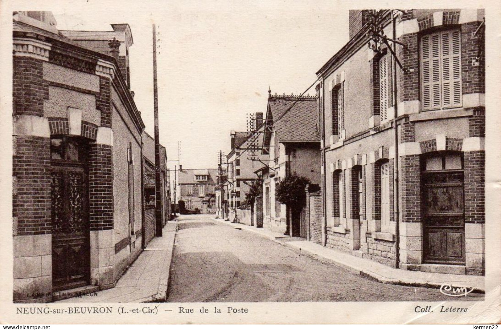 CPA 41 NEUNG Sur BEUVRON Rue De La Poste - Neung Sur Beuvron