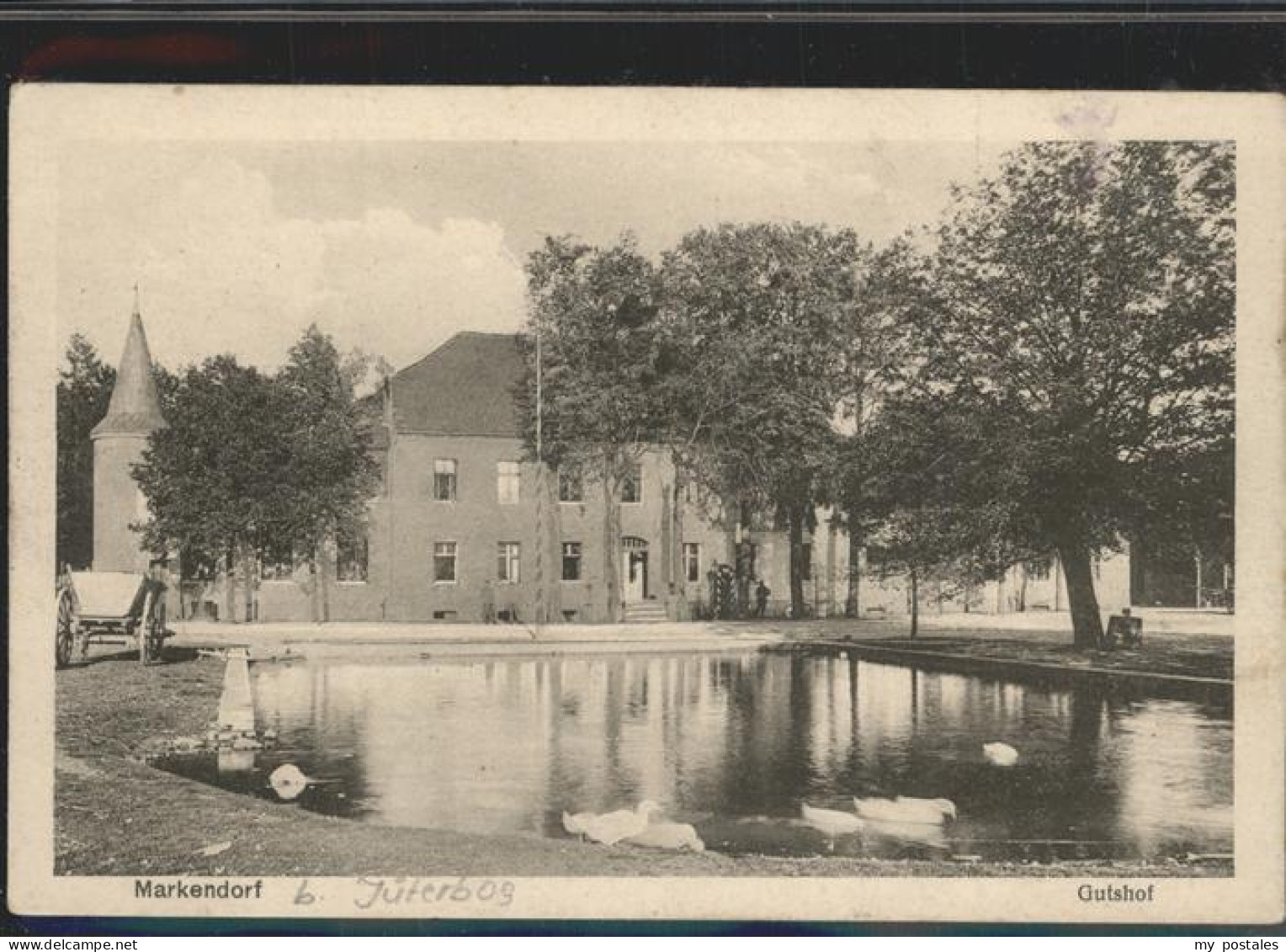 41327035 Markendorf Jueterbog Gutshof Teich Ente Feldpost Markendorf Jueterbog - Jüterbog