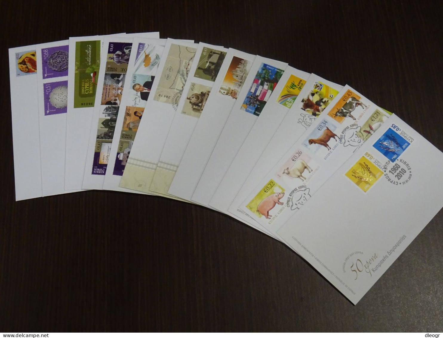 Cyprus 2010 Official Year Set FDC VF - Covers & Documents