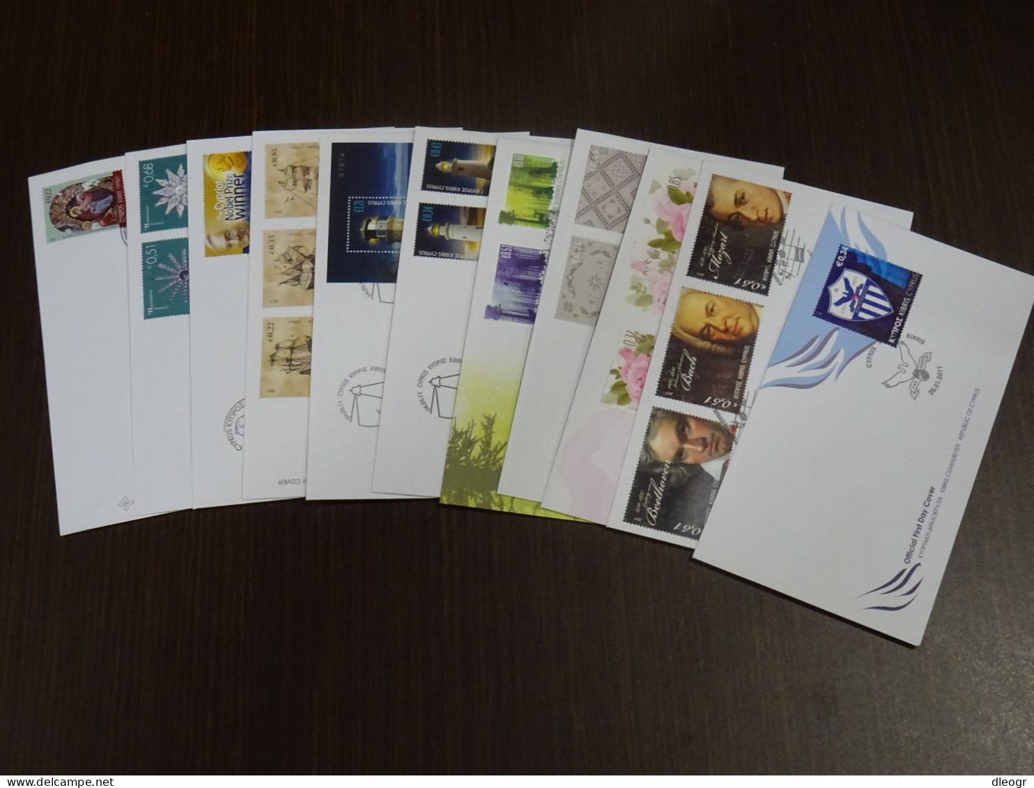 Cyprus 2011 Official Year Set FDC VF - Lettres & Documents