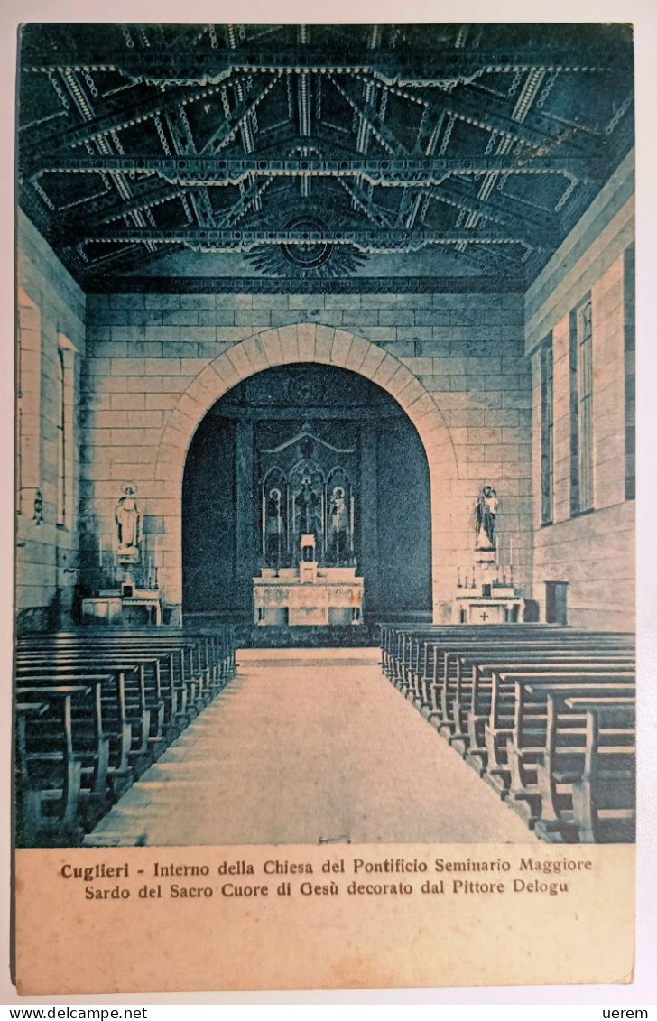 SARDEGNA ORISTANO CUGLIERI INTERNO DELLA CHIESA DEL PONTIFICIO SEMINARIO MAGGIORE SARDO DEL SACRO CUORE DI GESù DECORATO - Oristano