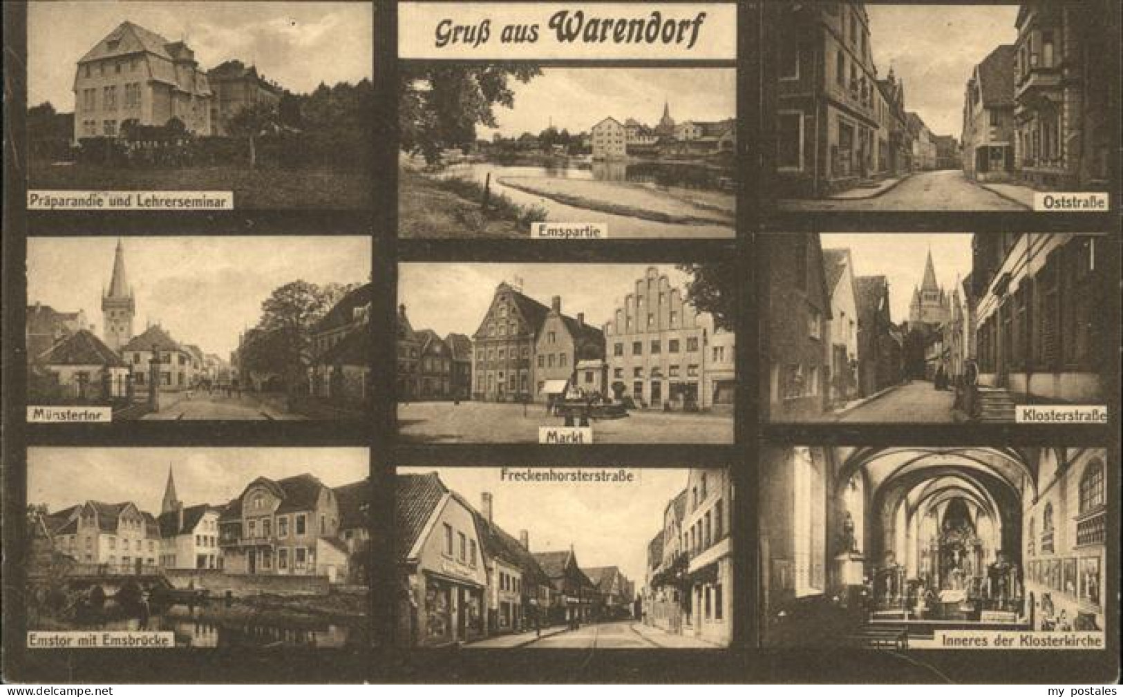 41326706 Warendorf Praeparandie Lehrerseminar Ems Bruecke Emstor Markt Klosterki - Warendorf