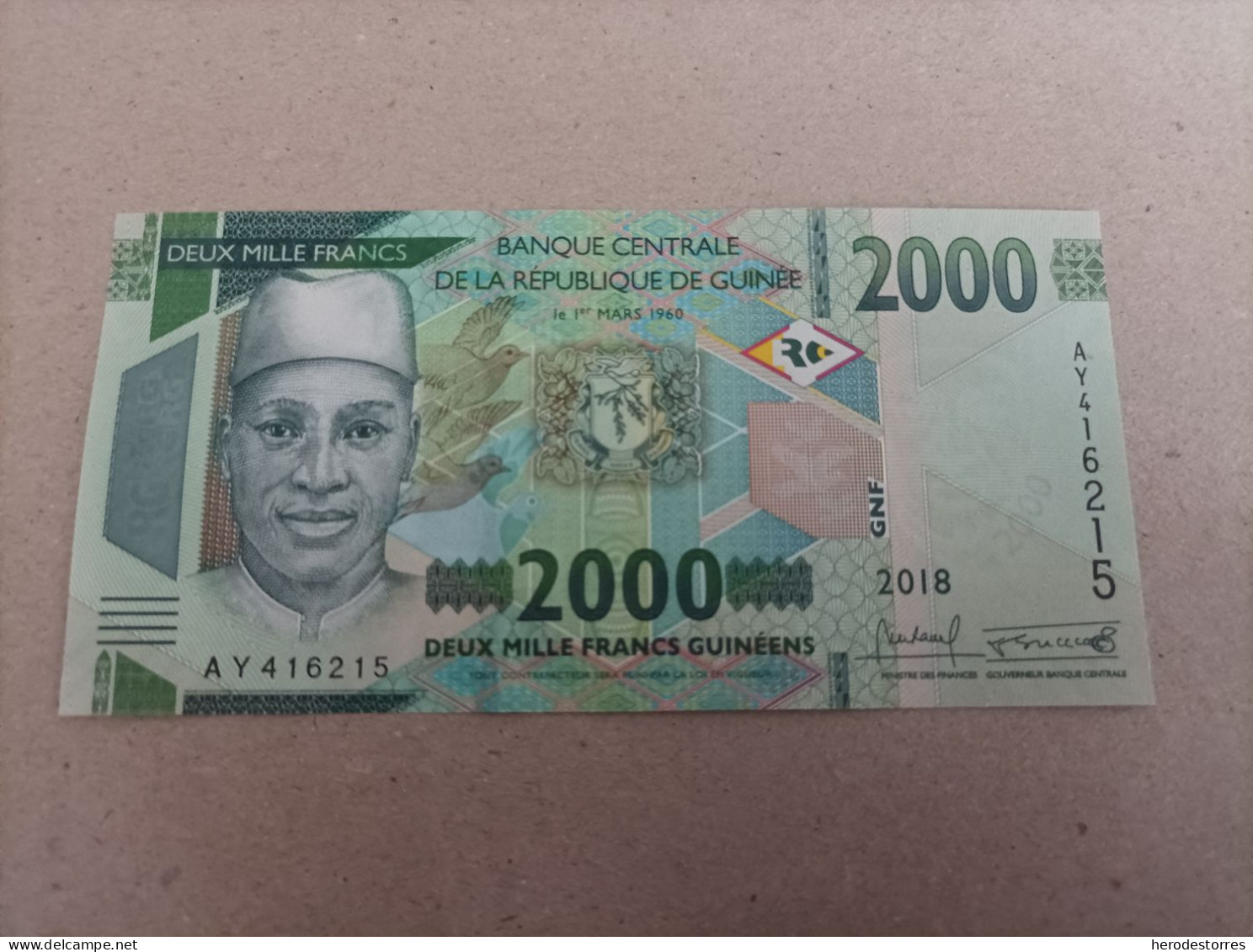 Billete De La República De Guinea De 2000 Francos, Año 2018, UNC - Guinea