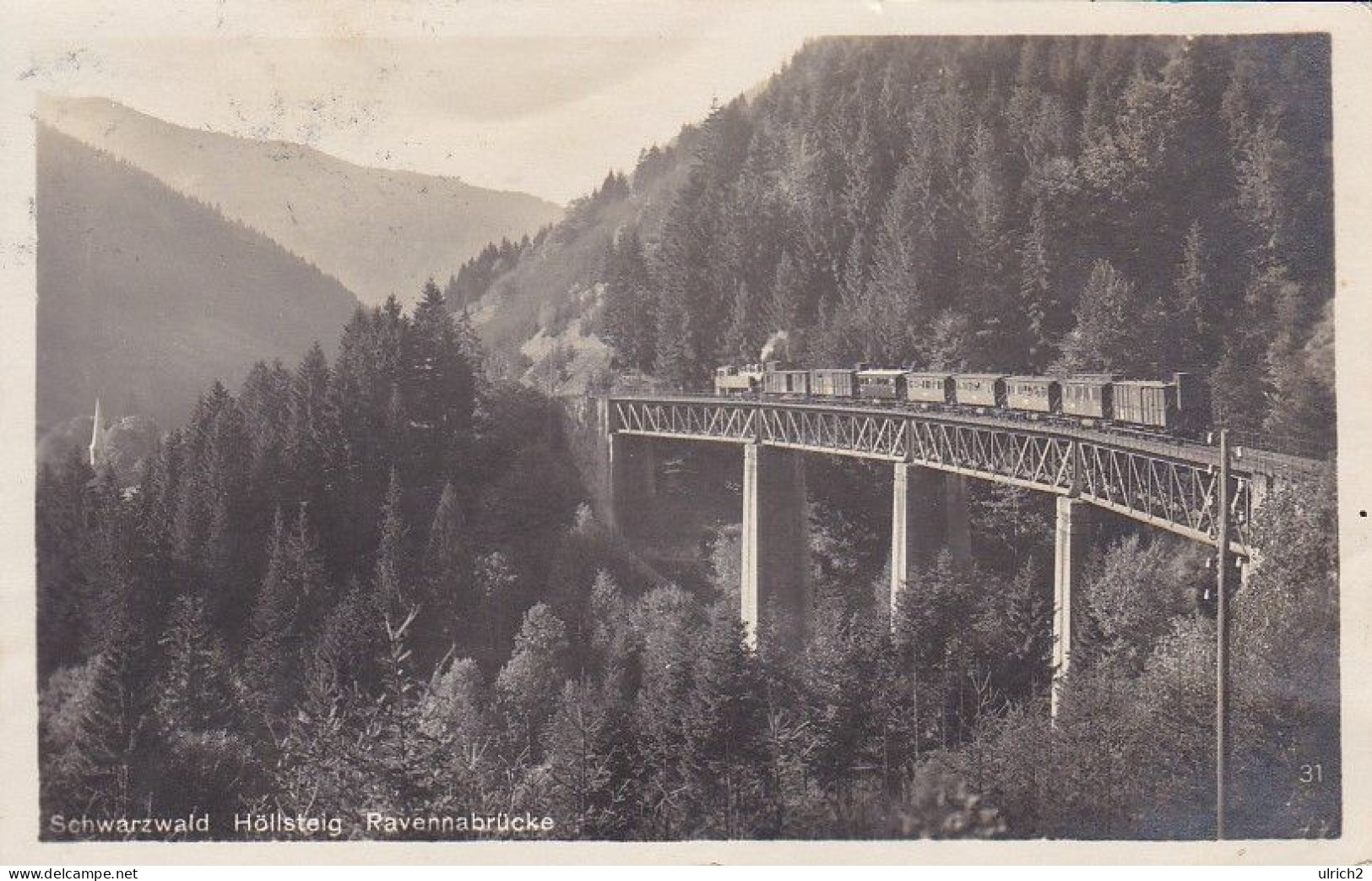 AK Höllental - Höllsteig - Ravennabrücke - Zug Mit Dampflok - 1924 (67067) - Höllental