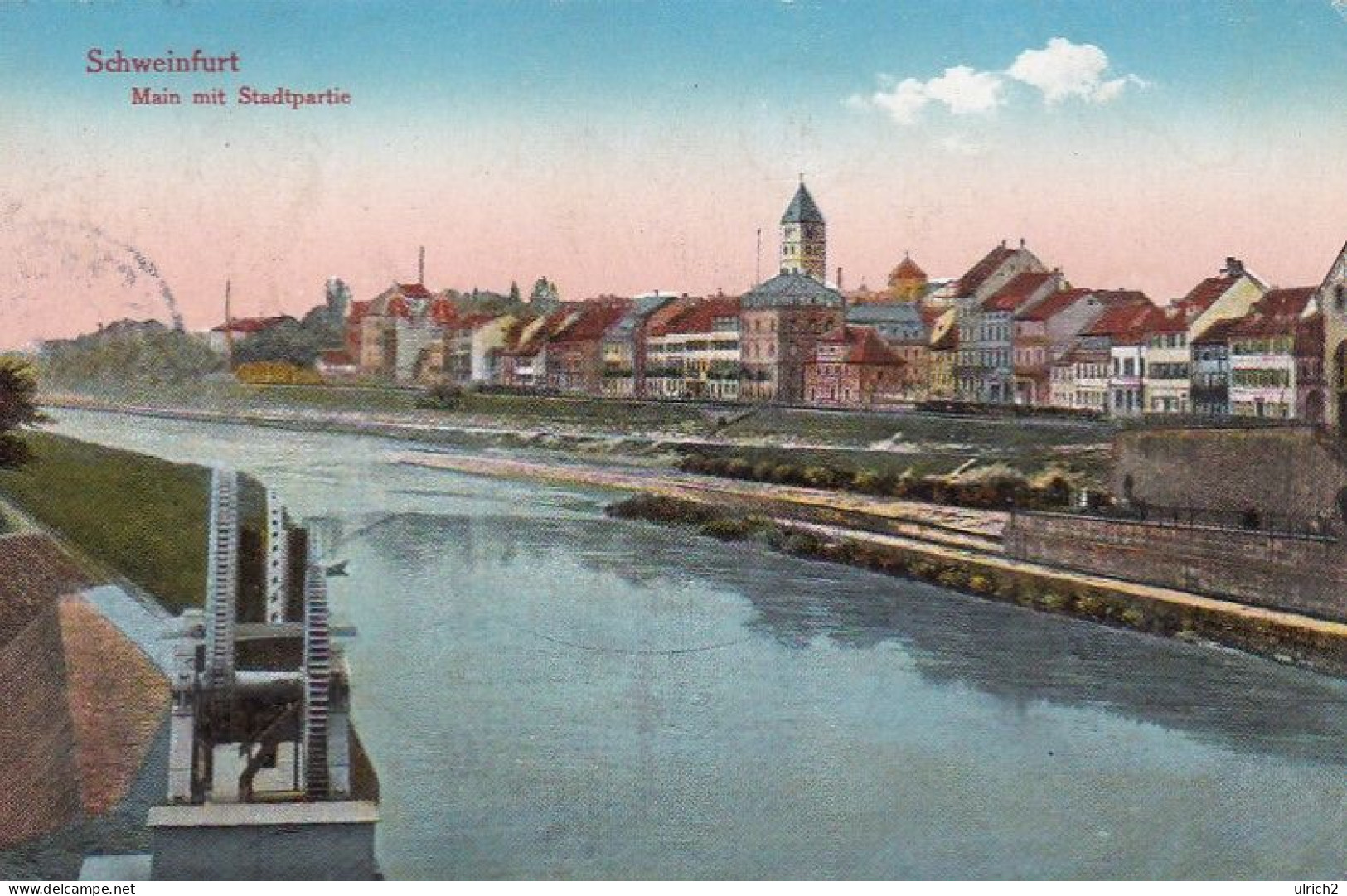 AK Schweinfurt - Main Mit Stadtpartie - 1920 (67068) - Schweinfurt