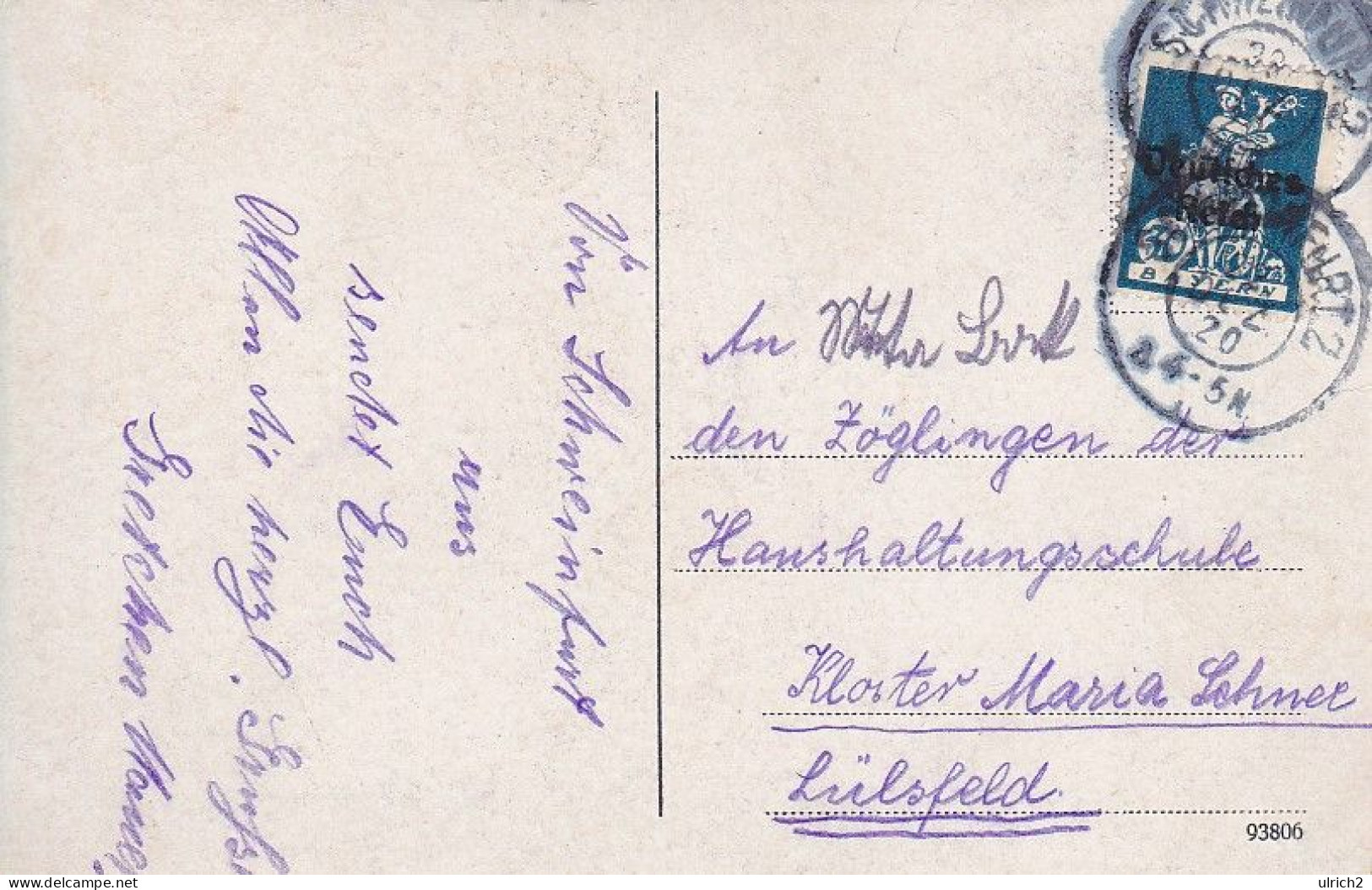 AK Schweinfurt - Main Mit Stadtpartie - 1920 (67068) - Schweinfurt