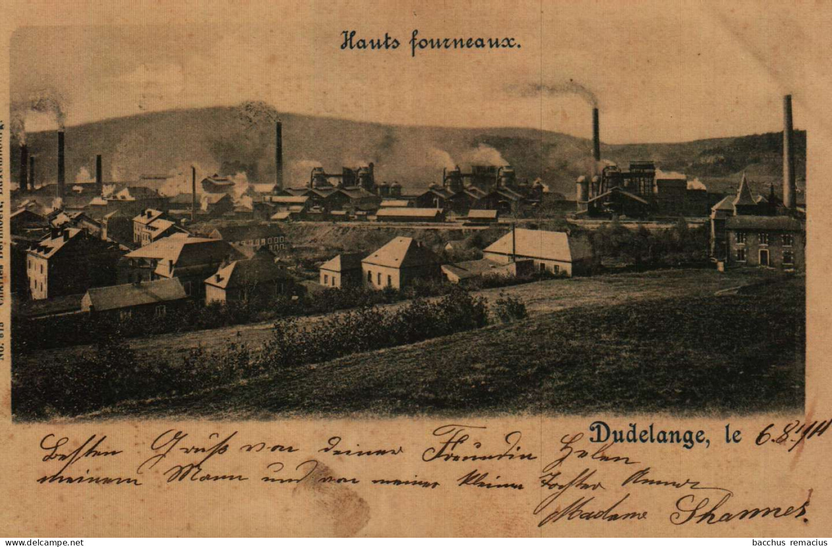 DUDELANGE  Hauts Fourneaux  1900  Ch.Bernhoeft Nr 813 - Dudelange