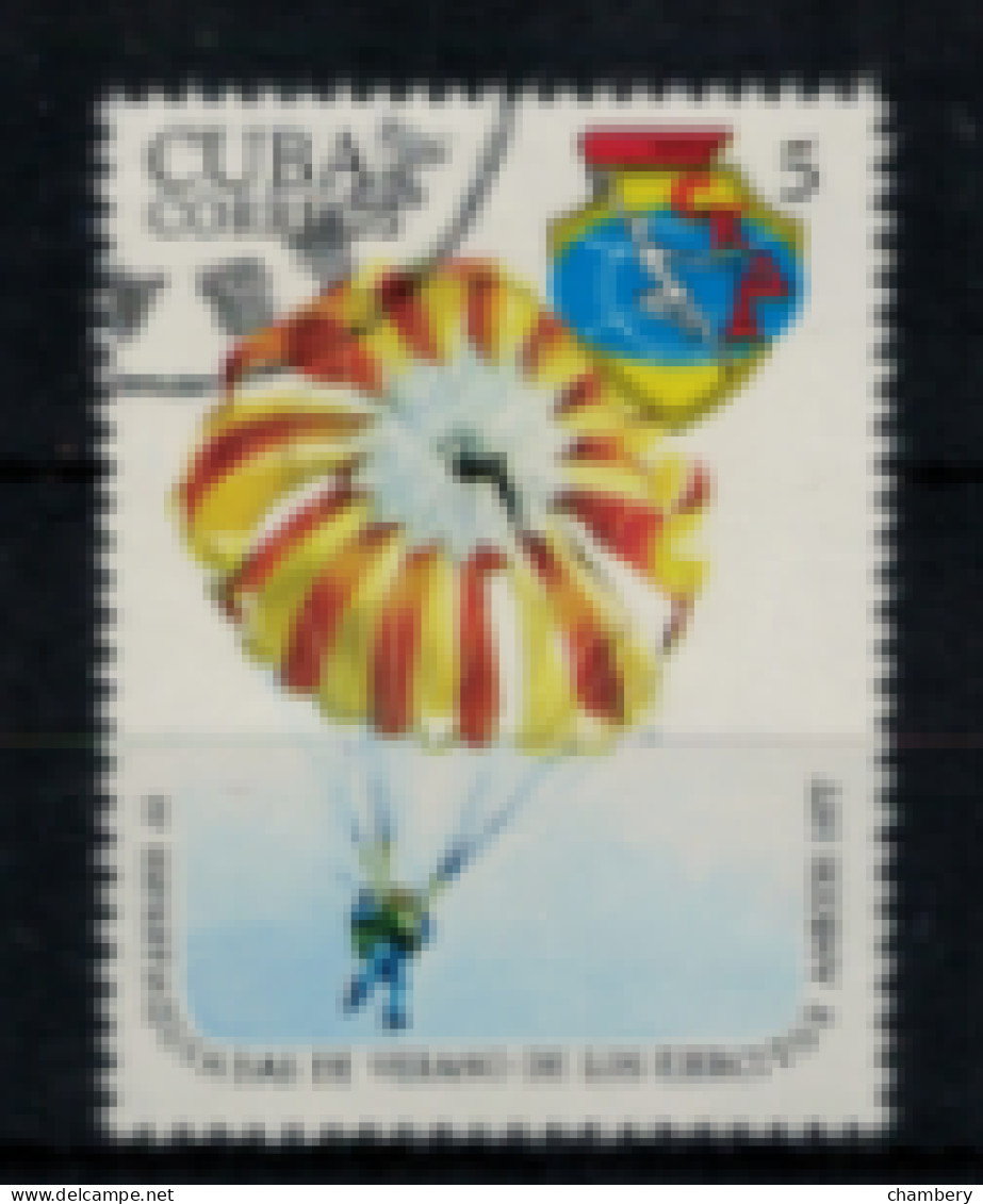 Cuba - "4ème Spartakiades D'été : Parachutisme" - Oblitéré N° 2024 De 1977 - Gebruikt