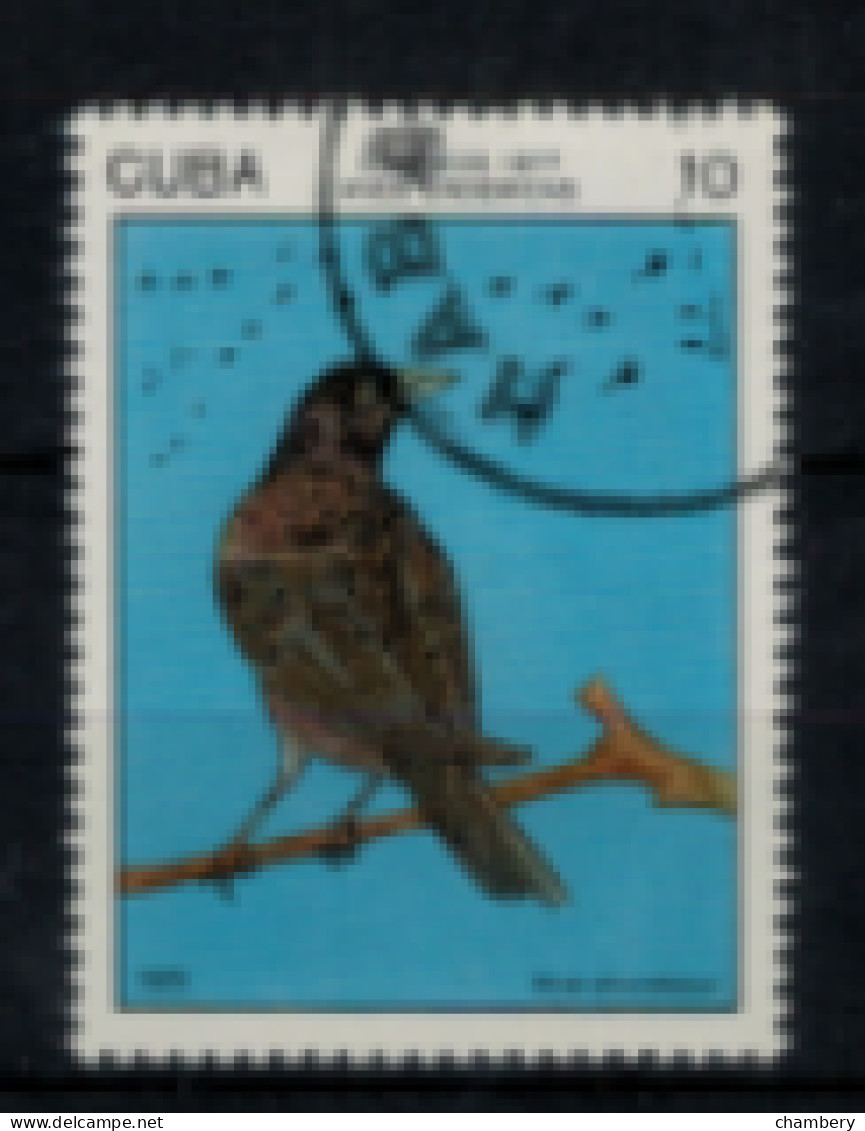 Cuba - "Oiseaux De Cuba : Dives Atroviglaeus" - Oblitéré N° 1989 De 1977 - Gebruikt