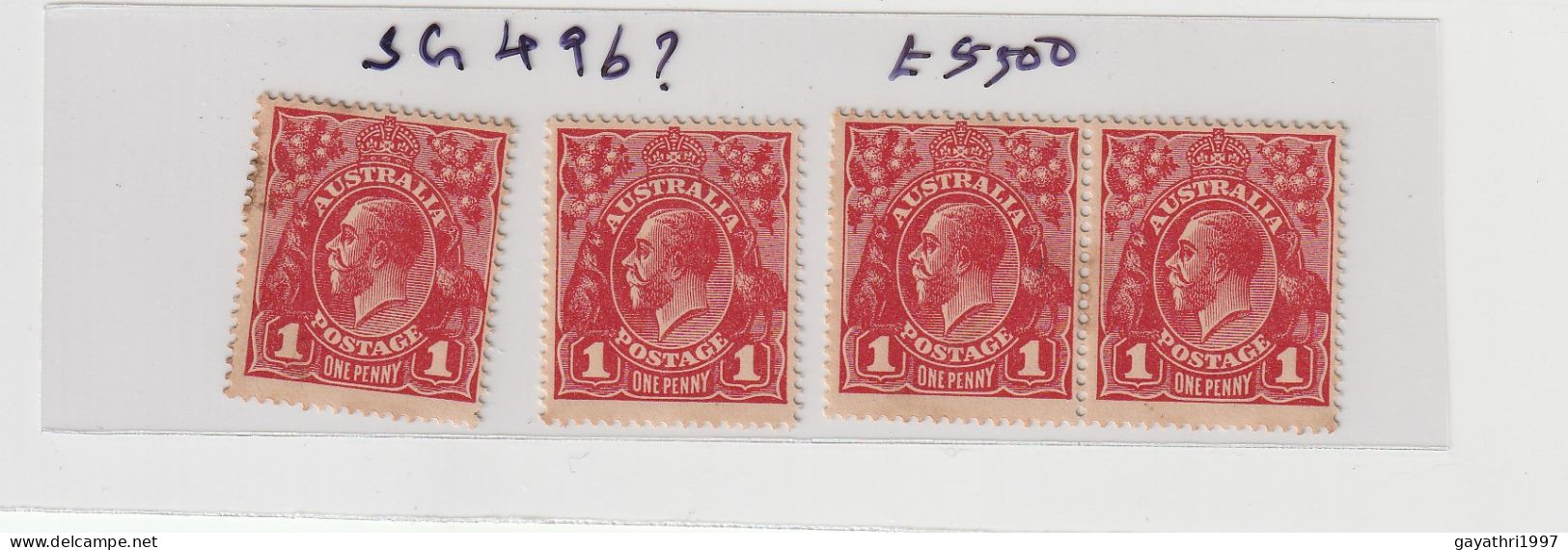 Australia 1918; SG 21 A(die II) ? OR SG 49b Very Confused Any Way MINT (2 HINGED) 2 Stamps MNH LOT OF 4 STAMPS (SH91) - Ongebruikt