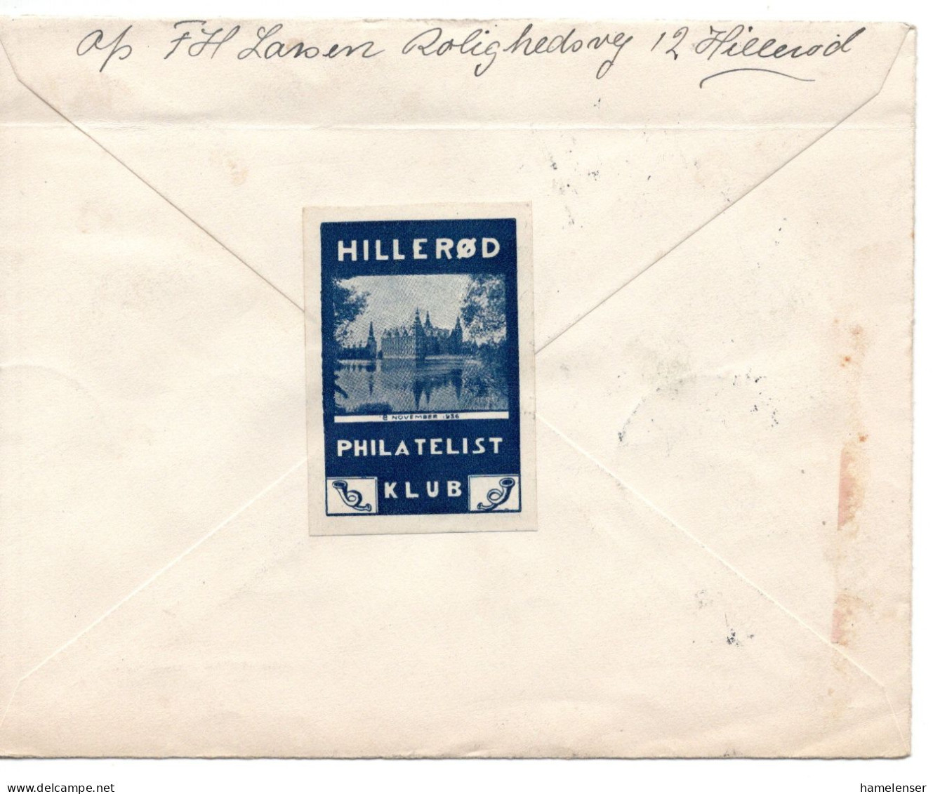 67621 - Dänemark - 1947 - 50o Luftpost MiF A R-Bf HILLEROED -> Frankreich - Cartas & Documentos