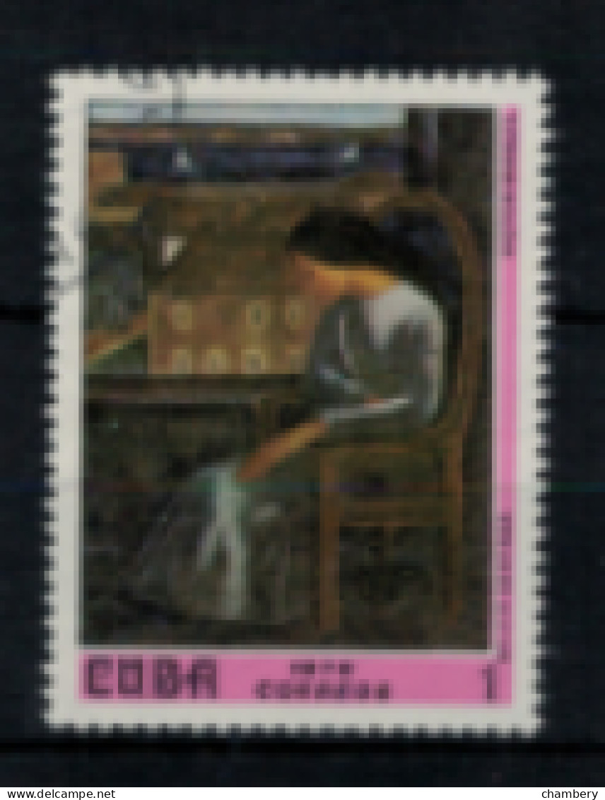 Cuba - "Oeuvre D'art Du Musée National : "Femme Assise" De Victor Manuel" - Oblitéré N° 1898 De 1976 - Usados