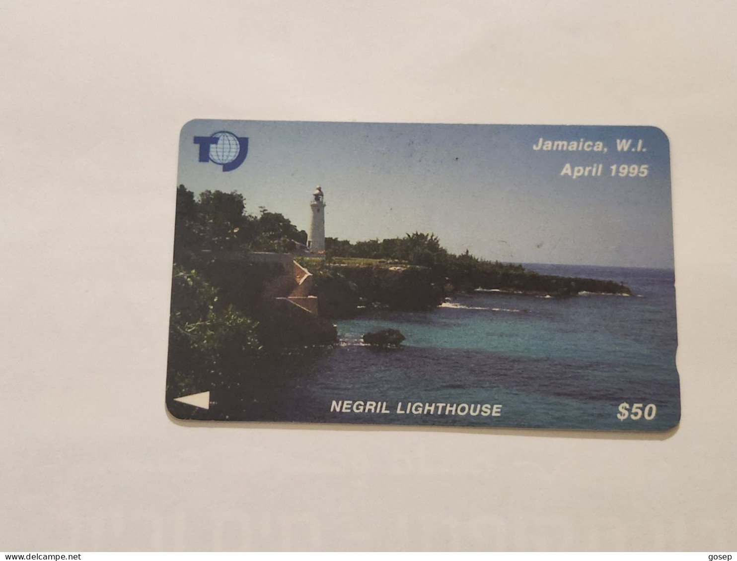 JAMAICA-(19JAMA- JAM-19A)-Negril Lighthouse-(20)-(19JAMA168673)-(J$50)-used Card+1card Prepiad - Giamaica