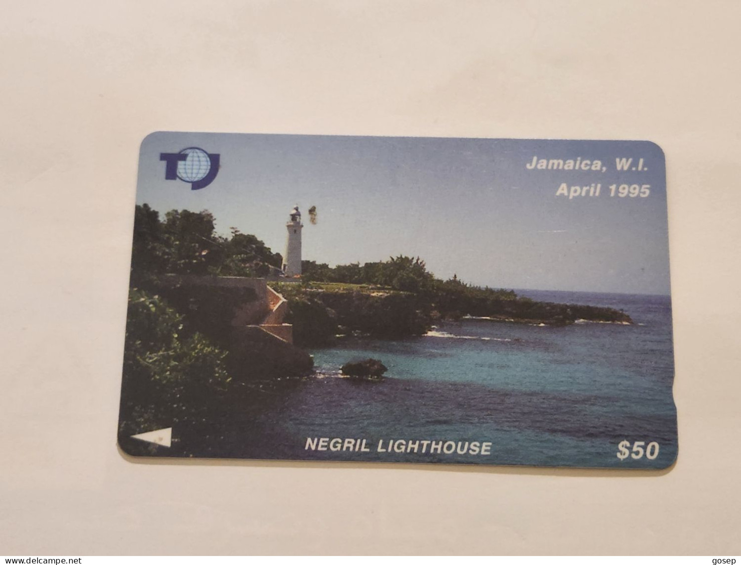 JAMAICA-(19JAMA- JAM-19A)-Negril Lighthouse-(21)-(19JAMA221184)-(J$50)-used Card+1card Prepiad - Jamaïque