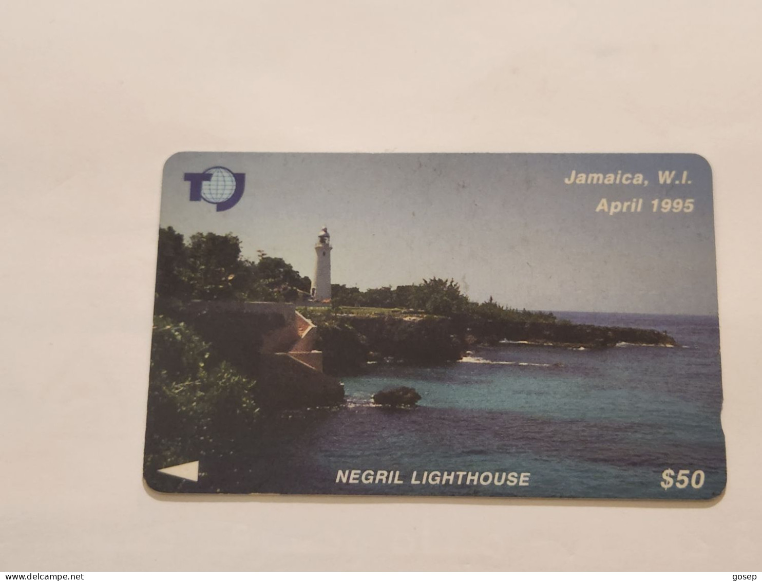 JAMAICA-(19JAMA- JAM-19A)-Negril Lighthouse-(22)-(19JAMA288047)-(J$50)-used Card+1card Prepiad - Giamaica