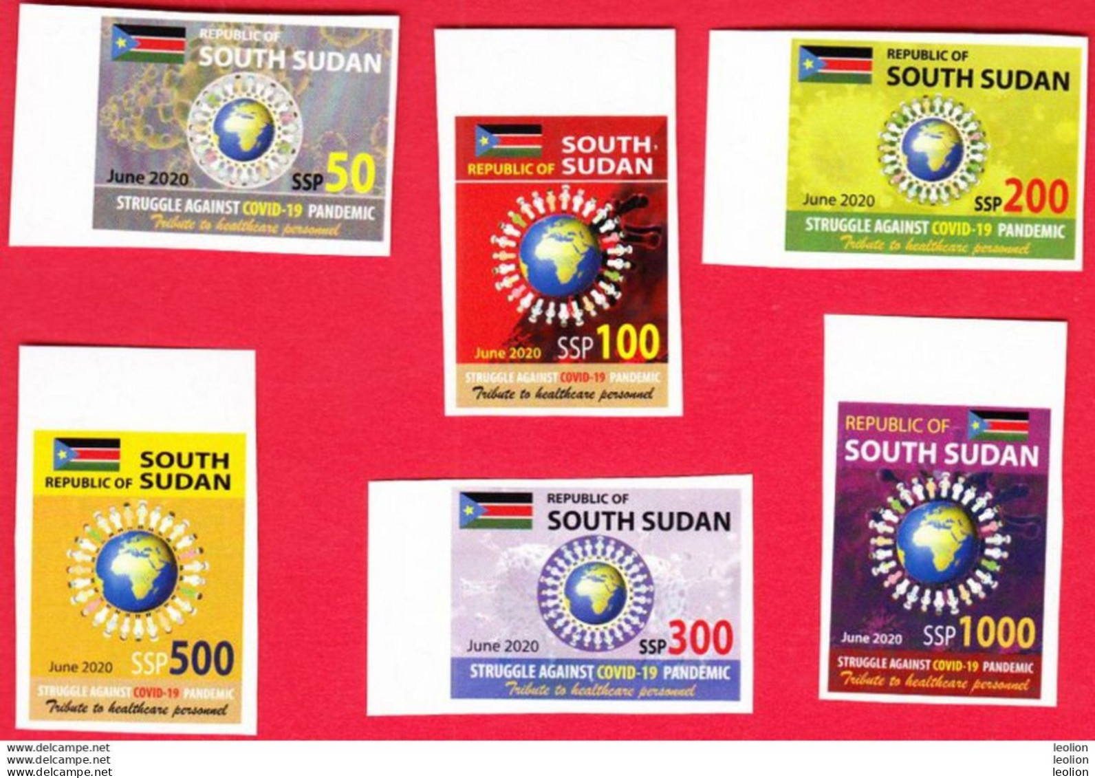 SOUTH SUDAN New 2020 IMPERF Stamps Issue Health Workers Fighting Covid-19 Pandemic Imperforated SOUDAN Du Sud Südsudan - South Sudan
