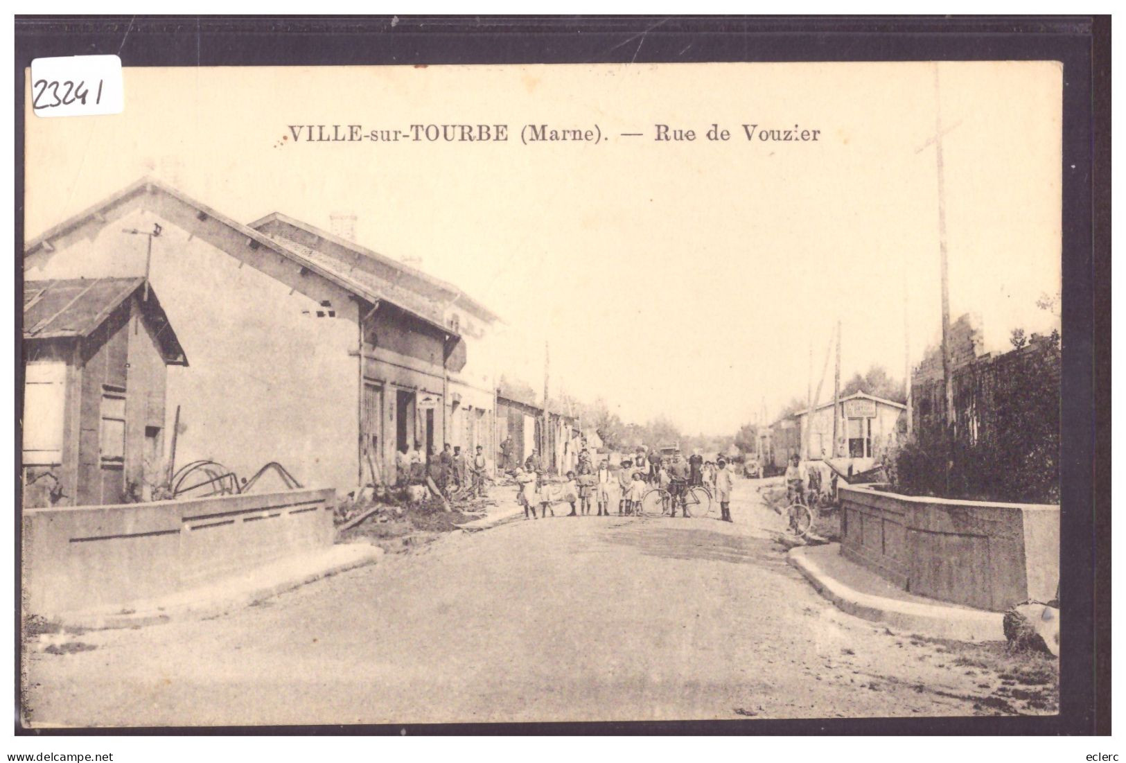 VILLE SUR TOURBE - RUE DE VOUZIER - CARTE ORIGINALE D'EPOQUE NON CIRCULEE - TB - Ville-sur-Tourbe