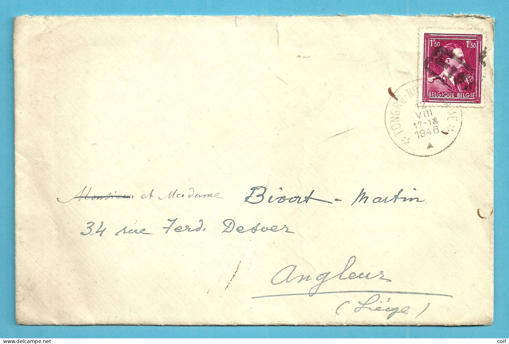 724N (lokale Opdruk -10%) Met Sterstempel * Relais * TONGRE-NOTRE-DAME * - 1946 -10%