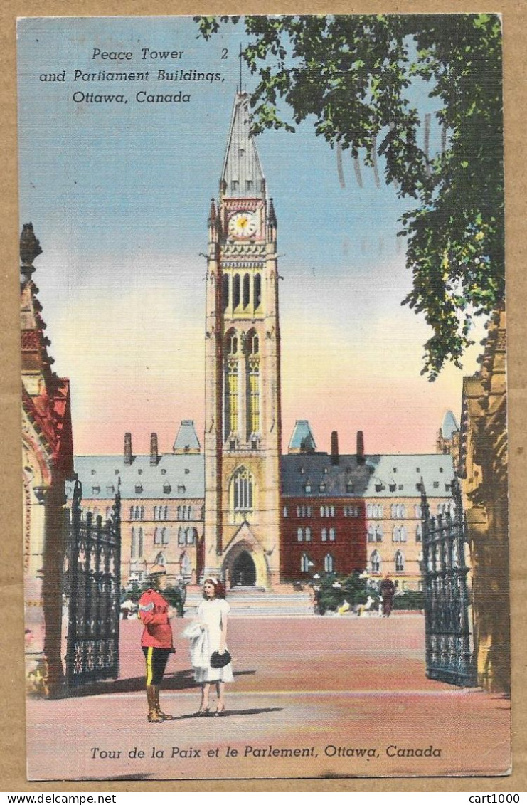 CANADA OTTAWA 1951 TOUR DE LA ET LE PAIX PARLEMENT N°H089 - Ottawa