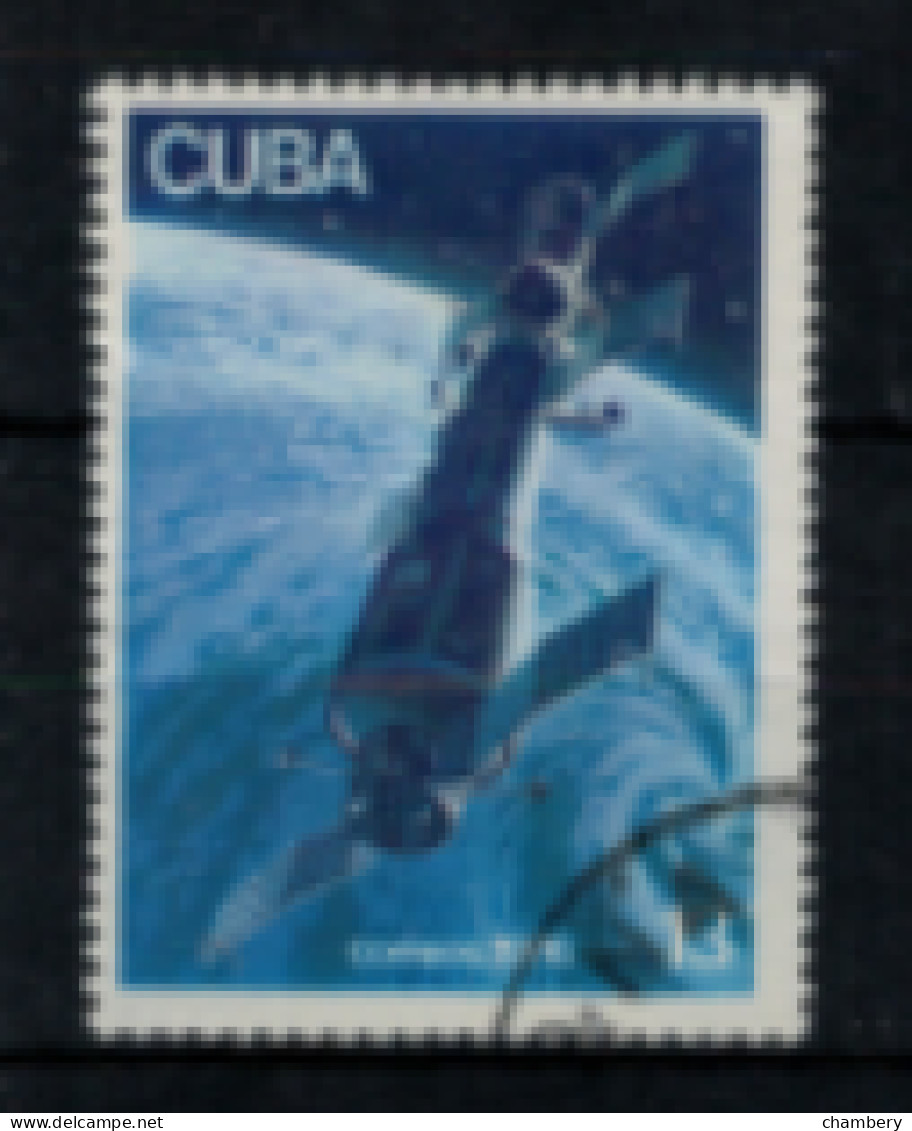 Cuba - "15ème Anniversaire Du 1er Homme Dans L'Espace : Capsule Soyouz En Orbite" - Oblitéré N° 1924 De 1976 - Gebraucht