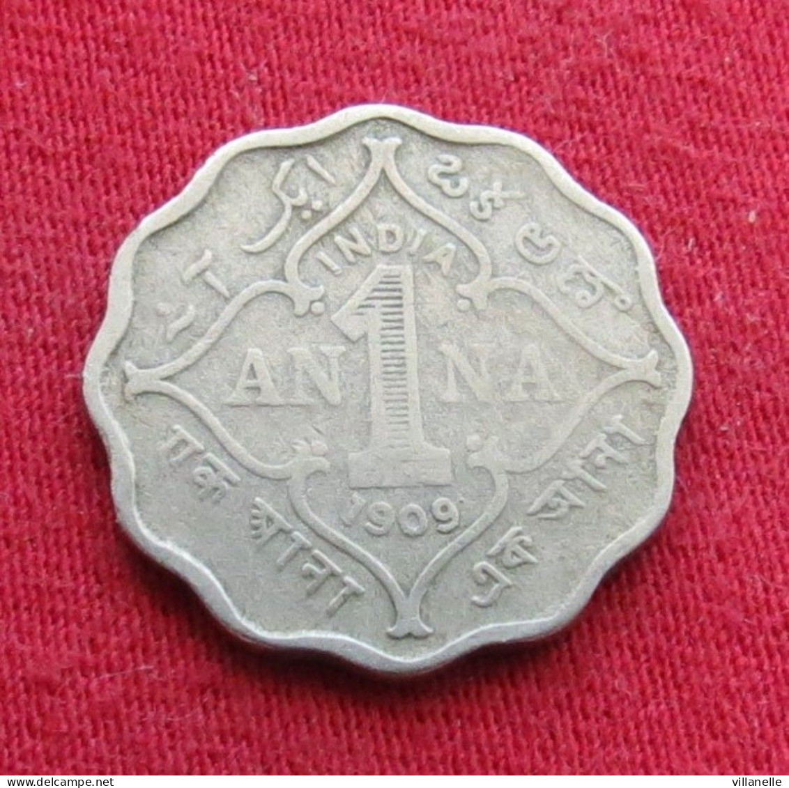 British India 1 Anna 1909 KM# 504 Lt 418 *V1T  Inde Indie Indien - Inde
