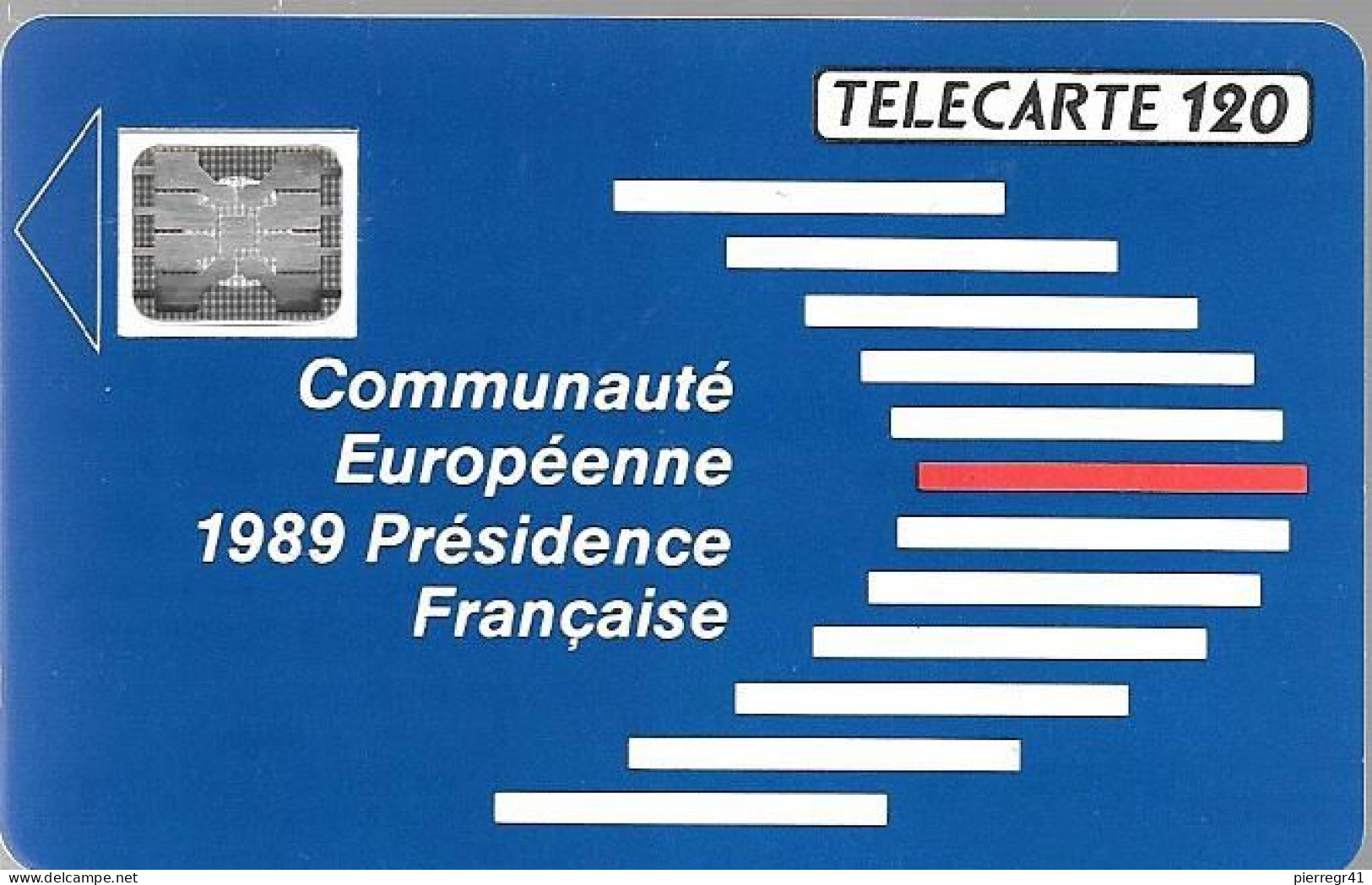 CARTE-PUBLIC-1989-F108B-SC5An-120U-11/89-COMMUNAUTE EUROPEENNE-6 Pe 108770- UTILISEE-TBE/RARE - 1989