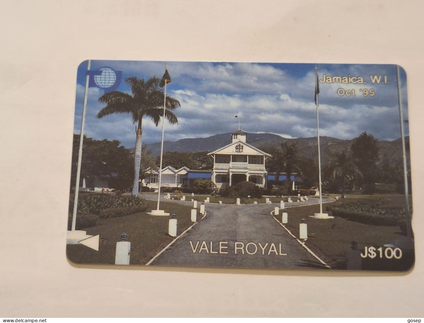 JAMAICA-(20JAMA--JAM-20A)-Vale Royal-October '95-(35)-(20JAMA064544)-(J$100)-used Card+1card Prepiad - Jamaica