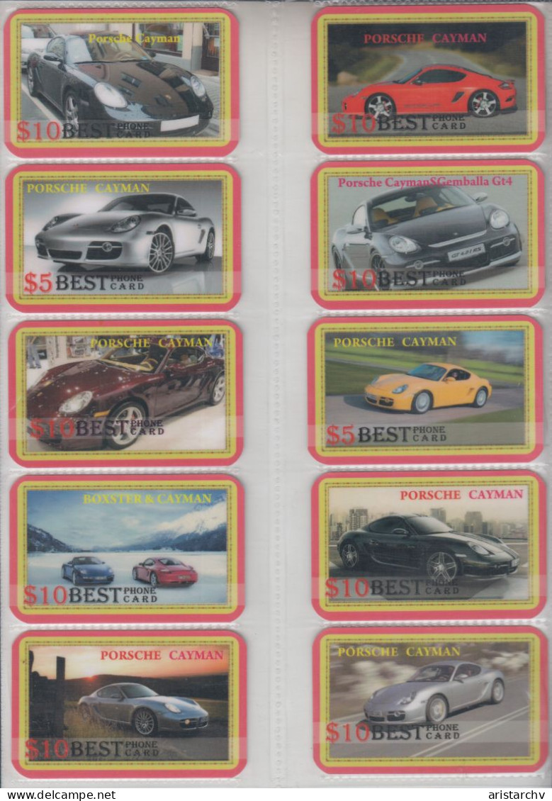 USA CAR PORSCHE CARRERA BOXSTER CAYENNE CAYMAN СHOPSTER 24 CARDS - Autos