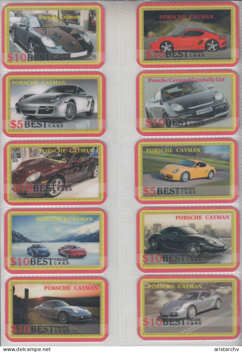 USA CAR PORSCHE CARRERA BOXSTER CAYENNE CAYMAN СHOPSTER 24 CARDS - Auto's