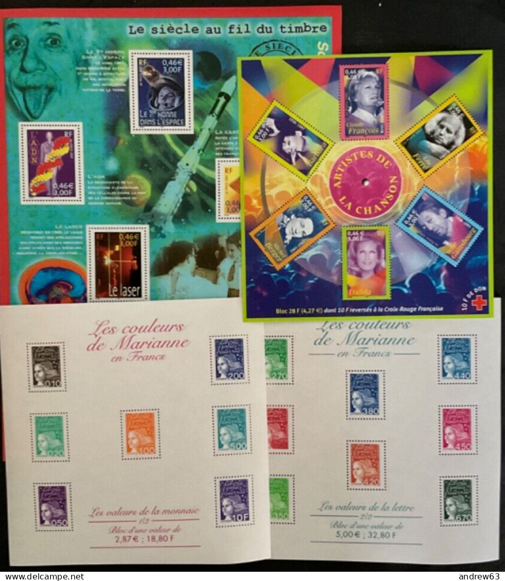 FRANCIA - FRANCE - 2001 - Annata Completa Con Foglietti E Libretti - Année Complète Avec BF Et Carnets - MNH**/VF - 2000-2009